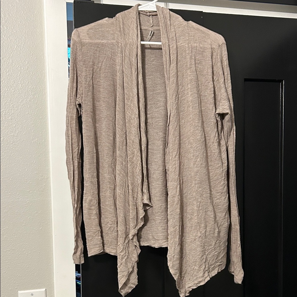 Tresics Light Brown Open Front Cardigan